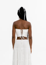 Load image into Gallery viewer, Dahlia – Bustier top with convertible straps - White
