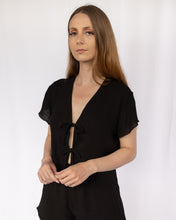 Load image into Gallery viewer, Onia - Crop top with drawstring - Black
