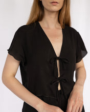 Load image into Gallery viewer, Onia - Crop top with drawstring - Black
